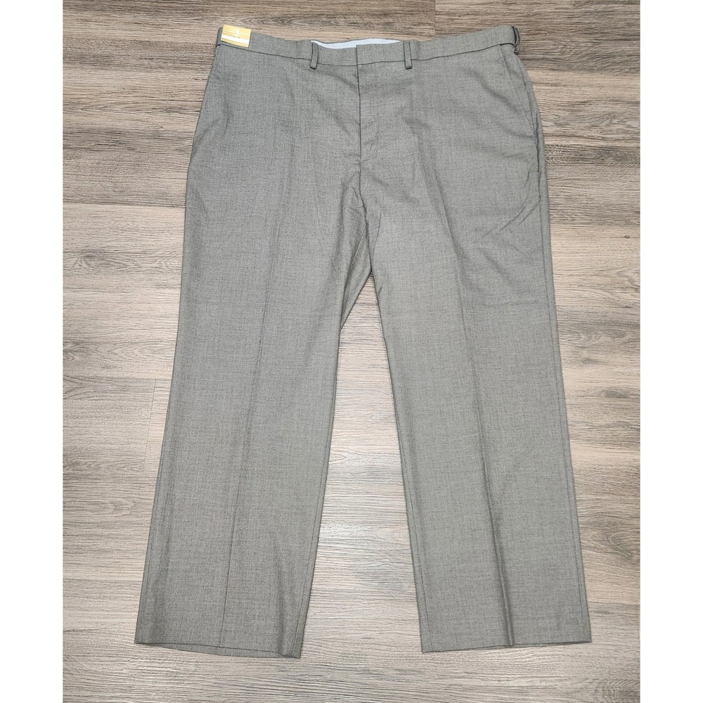NWT Haggar Classic Fit Dress Pants‎ Expandable Waist Straight Leg 44x30